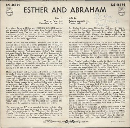 Esther & Abraham Ofarim - Esther And Abraham (EP) (Vinylsingle)