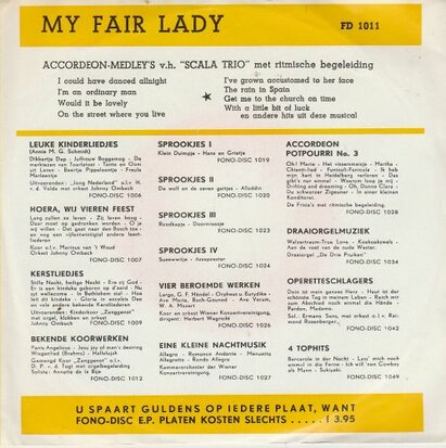 Scala Trio - Accordeonmedleys "My Fair Lady" (Vinylsingle)