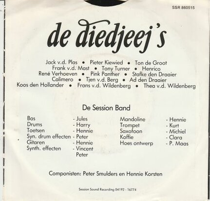 De Diedjeej's - De Dj's En De Session Band + De Session Band (Vinylsingle)