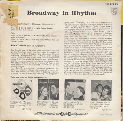 Ray Conniff - Broadway In Rhythm (EP) (Vinylsingle)