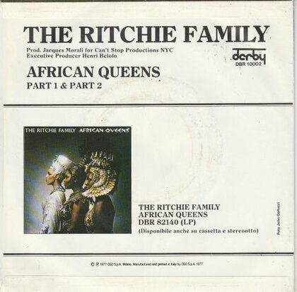 Ritchie Family - African Queens + (part 2) (Vinylsingle)