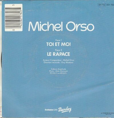 Michel Orso - Toi et moi + Le Rapace (Vinylsingle)