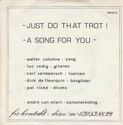 FIS - Just Do That Trot + A Song For You (Vinylsingle)