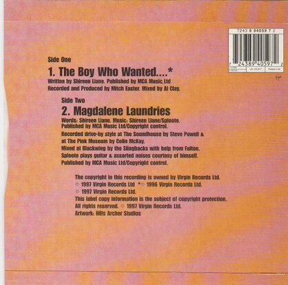 Slingbacks - The Boy Who Wanted + Magdalene Laundries (Vinylsingle)