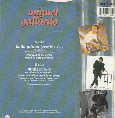 Miguel Gallardo - Balla Gitana + Muneca (Vinylsingle)