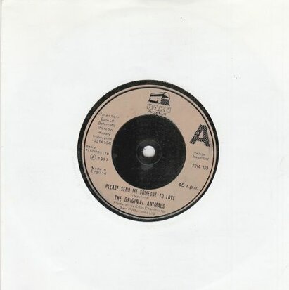 The Original Animals - Please Send Me Someone To Love + Riverside County (Vinylsingle)