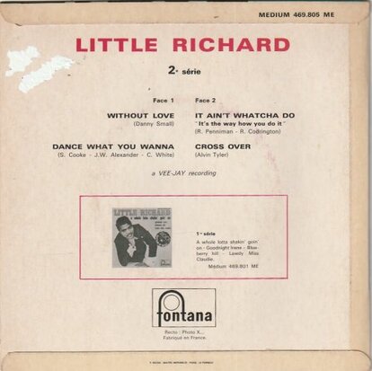 Little Richard - Without Love (EP) (Vinylsingle)