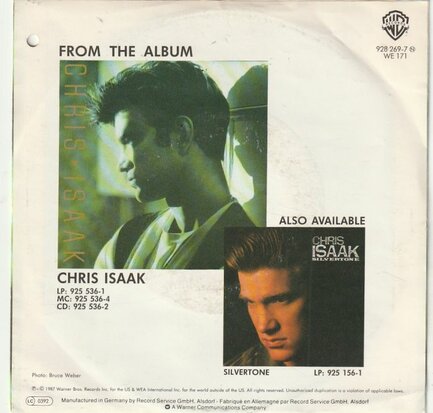 Chris Isaak - Lie to me + Heart shaped world (Vinylsingle)