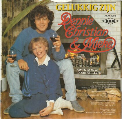 Dennie Christian & Mieke - Gelukkig zijn + Samen gaan we door het leven (Vinylsingle)