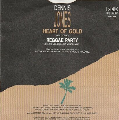 Dennis Jones - Heart of gold + Reggae party (Vinylsingle)