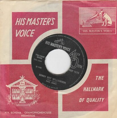 Paul Jones - I've been a bad boy + Sonny Boy Williamson (Vinylsingle)