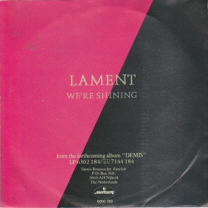 Demis Roussos - Lament + We're shining (Vinylsingle)