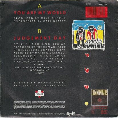 Communards - You are my world + Judgement day (Vinylsingle)