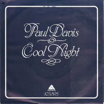 Paul Davis - Cool Night + One More Time For The Lonely (Vinylsingle)