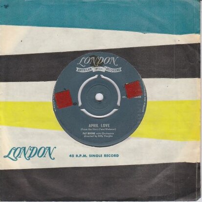 Pat Boone - April love + When the swallows come back (Vinylsingle)