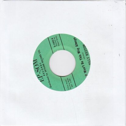 Billy Weston - I Need You + It Won't Be This Way Always (Vinylsingle)