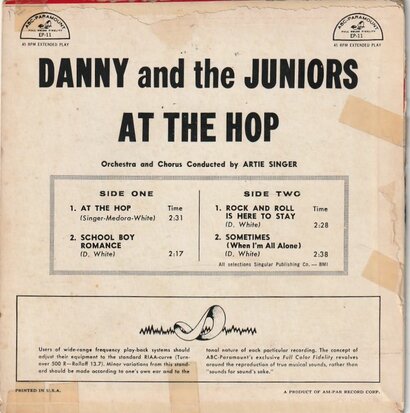 Danny & the Juniors - At the hop (EP) (Vinylsingle)