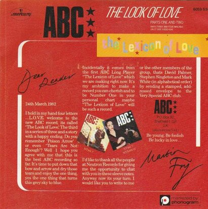 ABC - The look of love + (part two) (Vinylsingle)