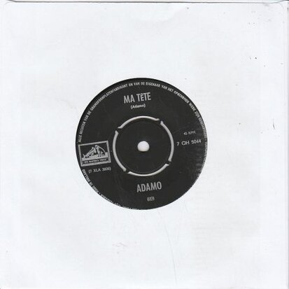 Adamo - Ballade a la pluie + Ma tete (Vinylsingle)