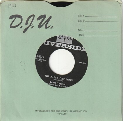 David Thorne - The Alley Cat Song + The Moon Was Yellow (Vinylsingle)