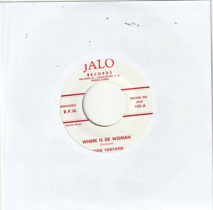 Eddie Fontaine - Where Is De Woman + It Ain't Gonna Happen No More (Vinylsingle)