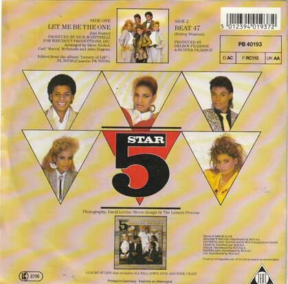 Five Star - Let me be the one + Beat 47 (Vinylsingle)