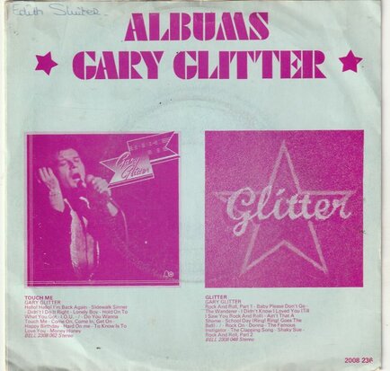 Gary Glitter - Remember me this way + It's not a lot (Vinylsingle)