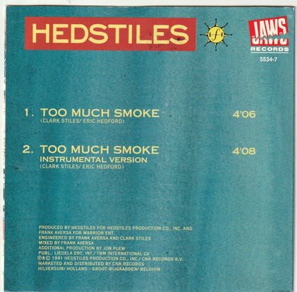 Hedstiles - Too Much Smoke + (Instrumental Mix) (Vinylsingle)