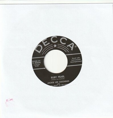 Jackie Lee Cochran - Ruby Pearl + Mama Don't You Think I Know (Vinylsingle)