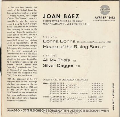 Joan Baez - Donna Donna (EP) (Vinylsingle)