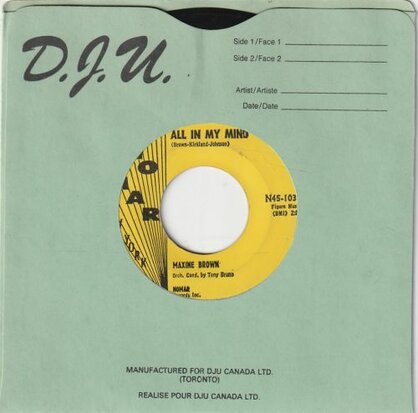 Maxine Brown - All In My Mind + Harry Let's Marry (Vinylsingle)