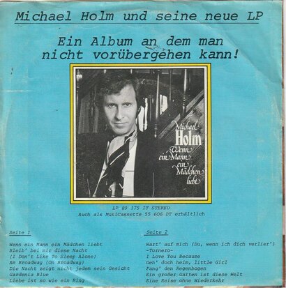 Michael Holm - Wenn dein herz spricht + Manhatten (Vinylsingle)