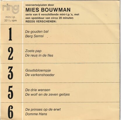 Mies Bouwman - Voorvertelplaat 4 (Vinylsingle)