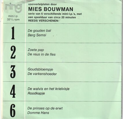 Mies Bouwman - Voorvertelplaat 5 (Vinylsingle)