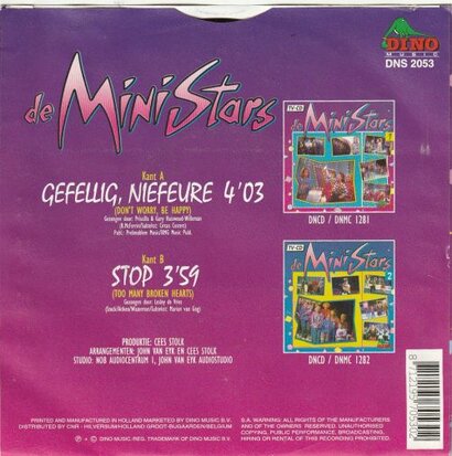 Ministars - Gefellig, Niefeure + Stop (Vinylsingle)