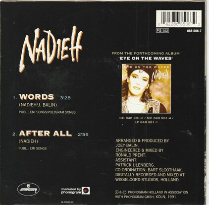 Nadieh - Words + After all (Vinylsingle)