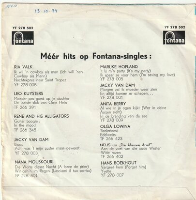 Nana Mouskouri - Rote Korallen + Mandelbluten und Jasmin (Vinylsingle)