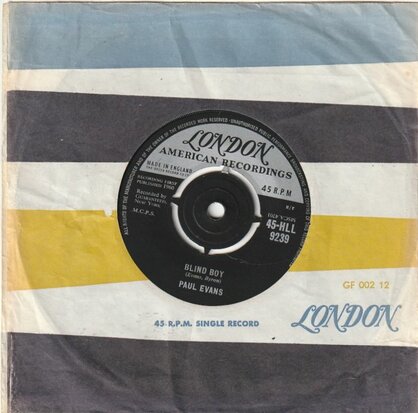 Paul Evans - Hushabye Little Guitar + Blind Boy (Vinylsingle)