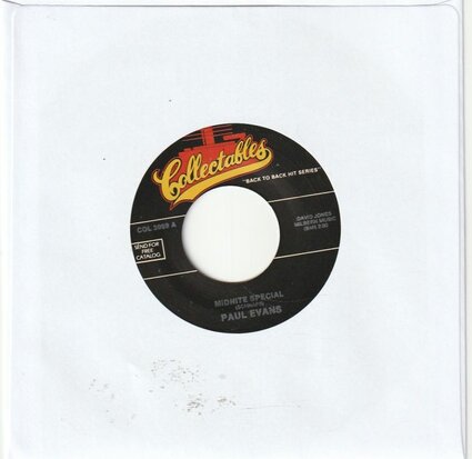 Paul Evans - Seven little girls sitting in the back seat + Midnite special (Vinylsingle)