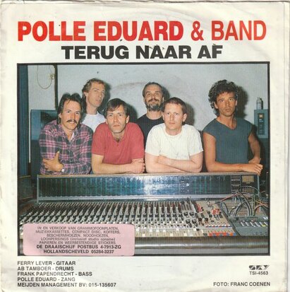 Polle Eduard Band - In De Stad + Terug naar Af (Vinylsingle)