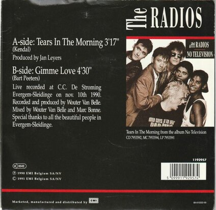 Radios - Tears In The Morning + Gimme Love (Live Version) (Vinylsingle)