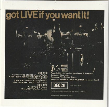 Rolling Stones - Got Live If You Want It! (EP) (Vinylsingle)