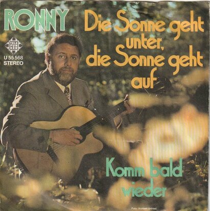 Ronny - Die Sonne Geht Unter, Die Sonne Geht Auf + Komm Bald Wieder (Vinylsingle)