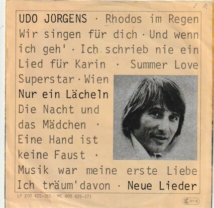 Udo Jurgens - Summer love + Jane thema (Vinylsingle)