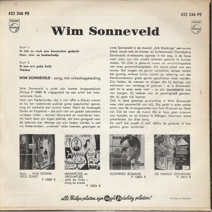 Wim Sonneveld - Ik heb zo vaak aan Amsterdam gedacht (EP) (Vinylsingle)