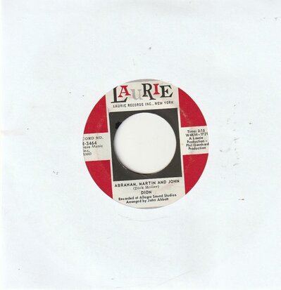 Dion - Abraham, Martin & John + From both sides now (Vinylsingle)