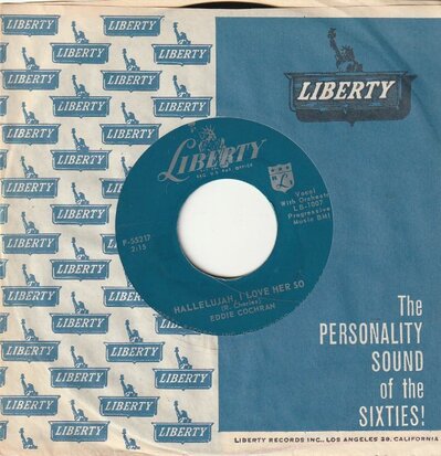 Eddie Cochran - Hallelujah I love her so + Litte Angel (Vinylsingle)