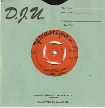 Johnny Devlin - My True Love + Crazy Crazy Baby (Vinylsingle)