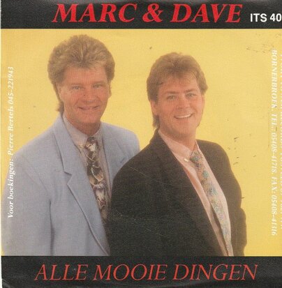 Marc & Dave - Alle mooie dingen + Ik wil deze dans van jou. Maria (Vinylsingle)