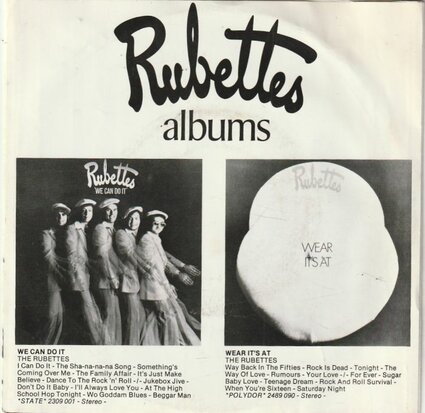 Rubettes - Foe dee oh dee + With you (Vinylsingle)